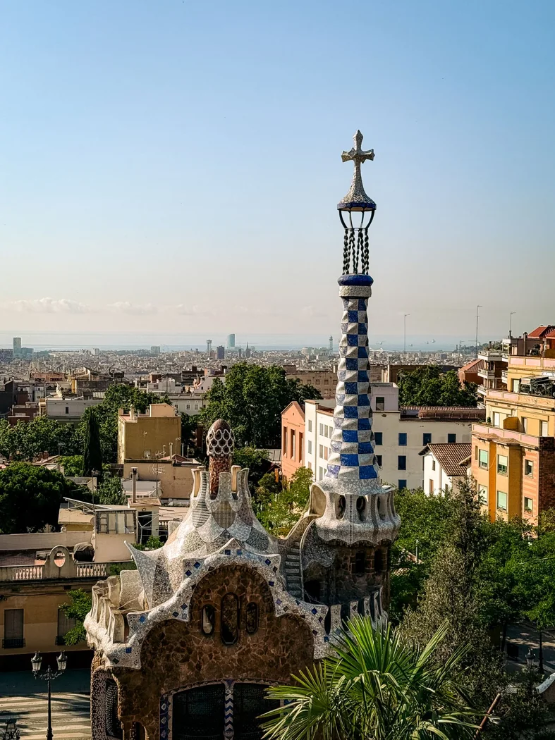 Architecture and views at Barcelona's Park Güell