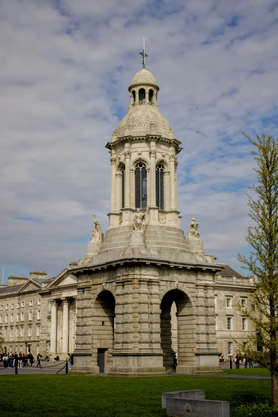 The campanile in Trinity College Dublin’s historic campus