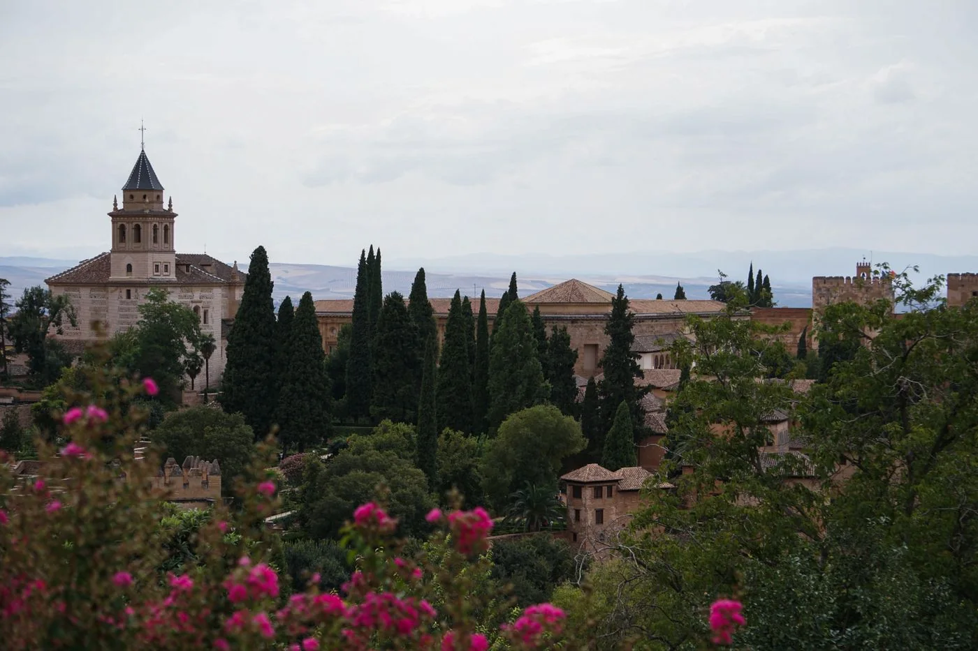 The Alhambra and surrounding landscape in Granada