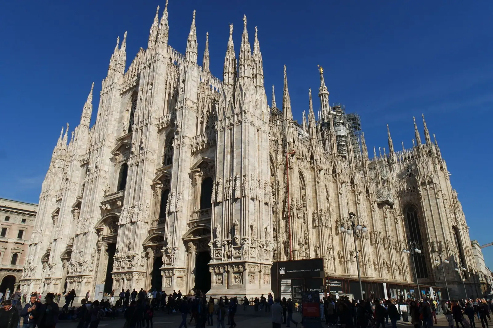 Gothic façade of Milan Cathedral