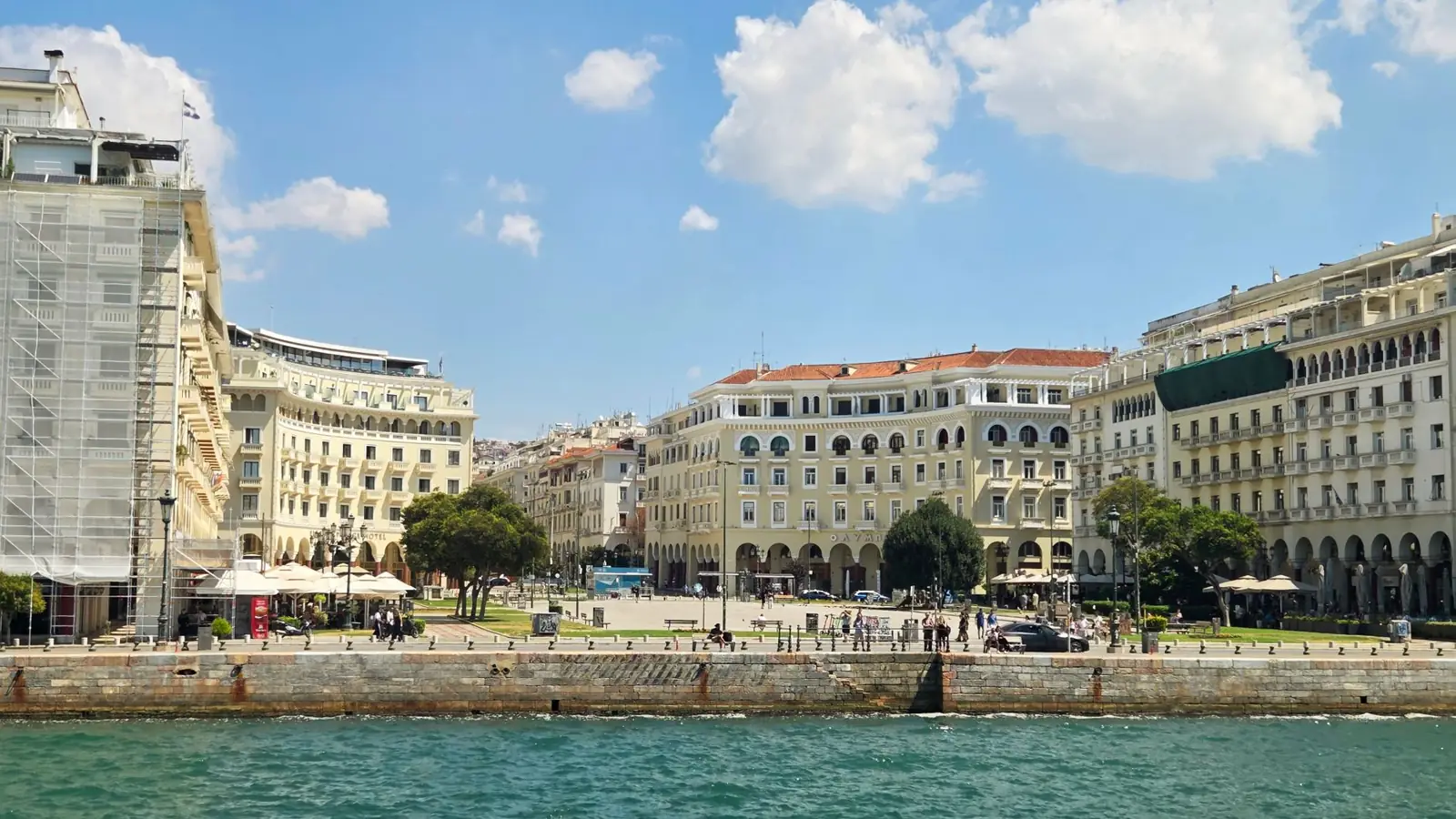 Aristotelous Square and its arcaded buildings in Thessaloniki