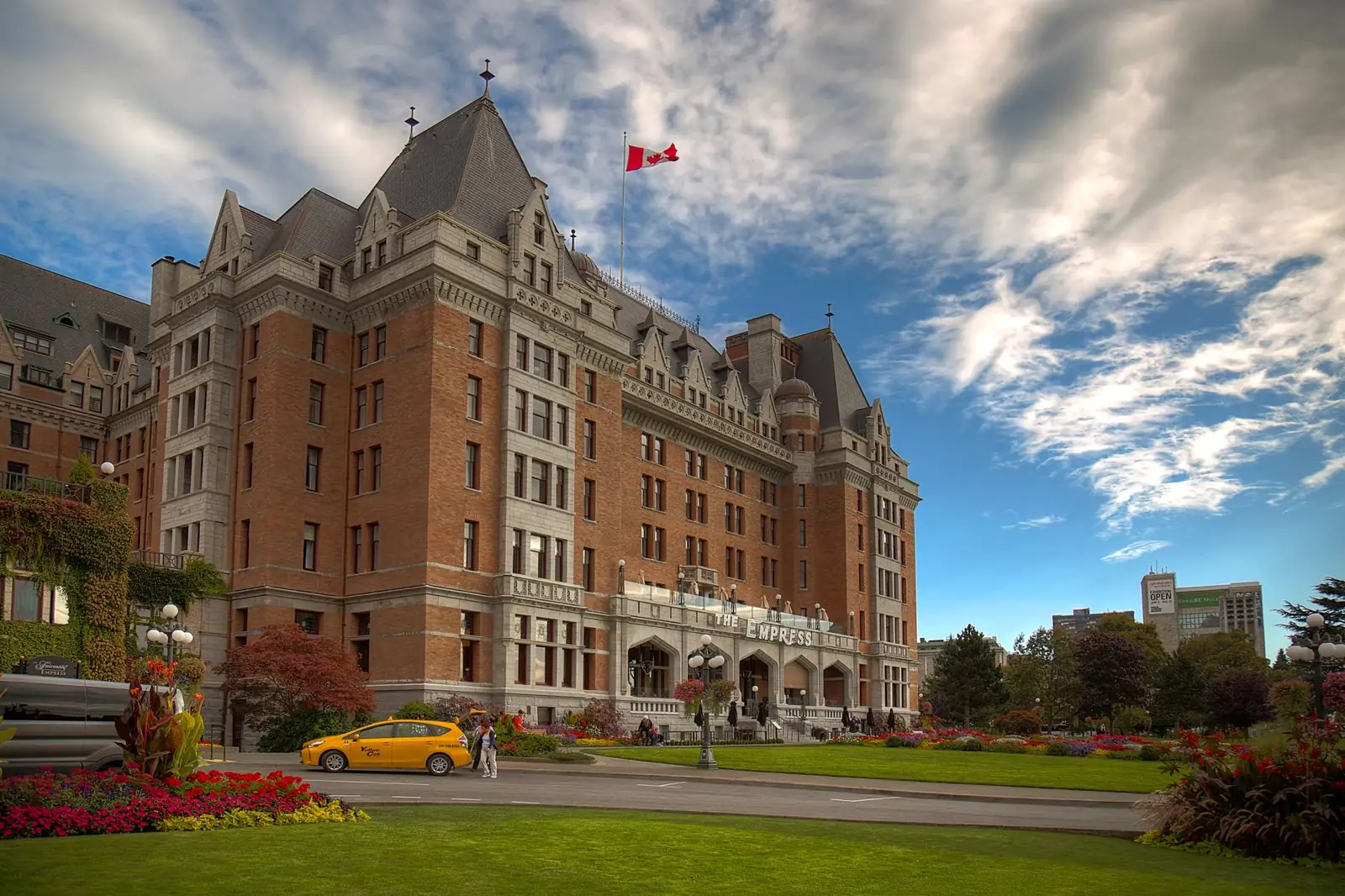The historic Fairmont Empress Hotel beside Victoria’s Inner Harbour