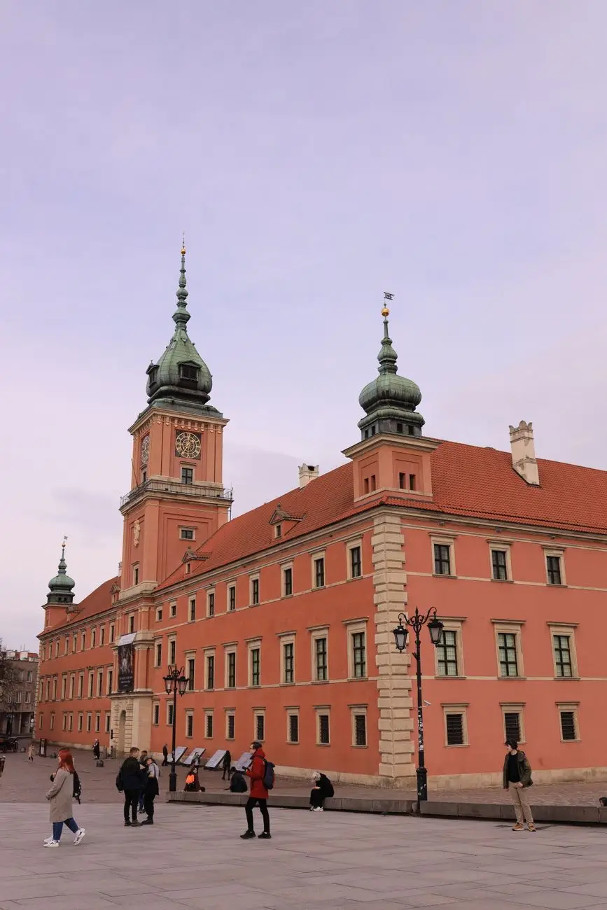 The Royal Castle in Warsaw above Castle Square